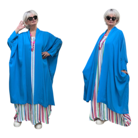 AKH oversized chique A-lijn blazer/vest met zakken apart