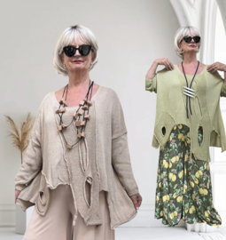 ITALIA katoen oversized zacht  gebreide top /in meerdere kleuren