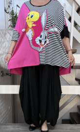 GN-G oversized katoen A-lijn  top/tuniek met capuchon