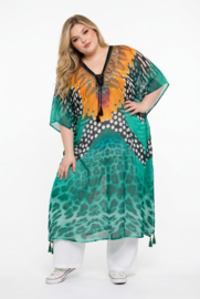 ONE OF A KIND  viscose zomer poncho/tuniek ( extra groot)