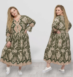 Sissi BOHO oversized A-lijn viscose jurk apart
