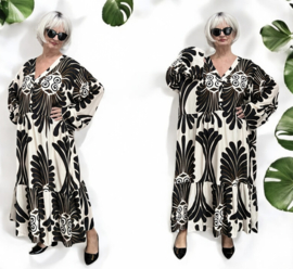 Sissi BOHO oversized A-lijn viscose jurk apart