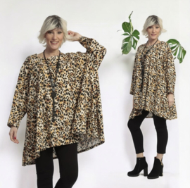 AKH oversized viscose/linnen A-lijn tuniek apart