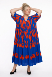 Vincenzo Allocca oversized viscose  BOHO A-lijn jurk apart