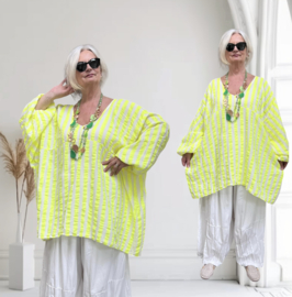 ITALIA MODA oversized katoen mousseline tuniek/top