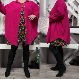 ITALIA oversized mousseline  katoen  A-lijn top/hemd  /in meerdere kleuren