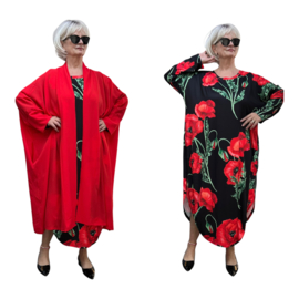 AKH oversized chique A-lijn blazer/vest met zakken apart