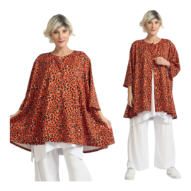 AKH oversized tricot viscose mix A-lijn blazer/vest apart stretch