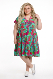 One Summer  viscose A-lijn jurk