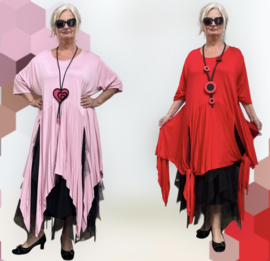 Moonshine viscose tricot A-lijn tuniek stretch apart/in meerdere kleuren
