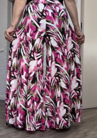 ITALY Mode jersey viscose  wijde broek apart /zeer rekbaar