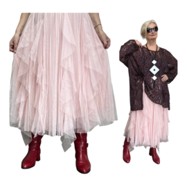 ITALIA MODA oversized tule rok gevoerd