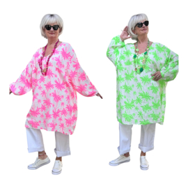 ITALIA MODA oversized katoen mousseline tuniek/in meerdere kleuren