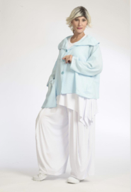 AKH viscose/linnen  A-lijn korte blazer met zakken apart