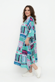 AKH oversized chique viscose A-lijn  hemd/tuniek met zakken /niet doorschijnend