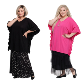 ITALIA MODA  viscose tricot tuniek met ketting /stretch/meerdere kleuren