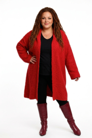 amandine oversized  super zacht bouclé gebreide vest met capuchon  /in meerdere kleuren