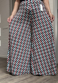 ITALY Mode jersey viscose  wijde broek apart /zeer rekbaar