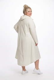 AKH viscose A-lijn zomer jas apart /stretch /wit/zwart/stretch