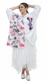 ITALIA oversized viscose blouse/hemd