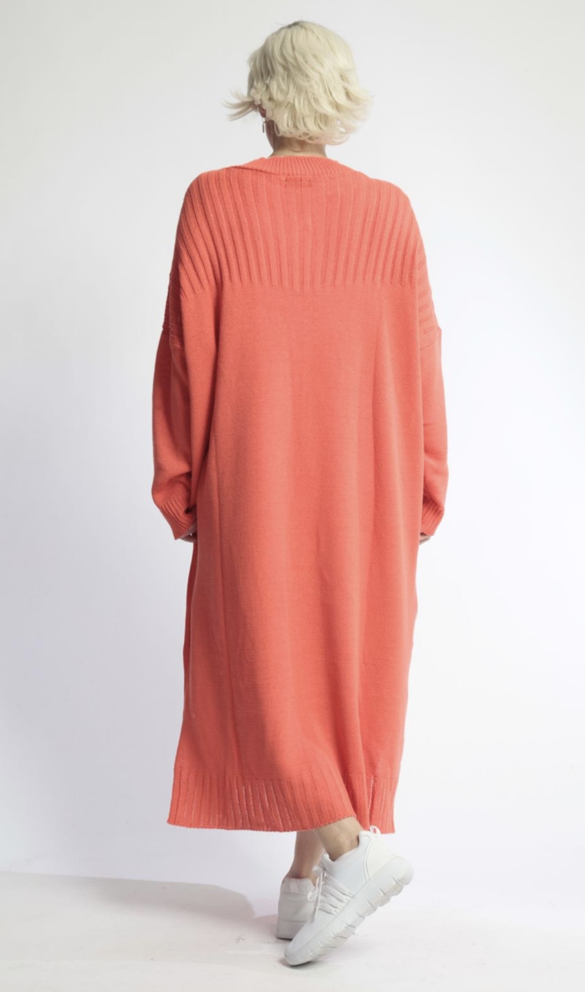 AKH gebreide oversized tuniek/jurk  apart stretch