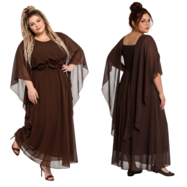 ITALIA MODA oversized chiffon A-lijn met bloemen/ apart/in meerdere kleuren