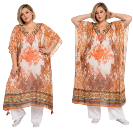 ONE OF A KIND  viscose zomer poncho/tuniek ( extra groot)