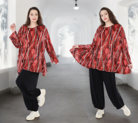 AKH oversized jersey viscose mix A-lijn tuniek apart stretch