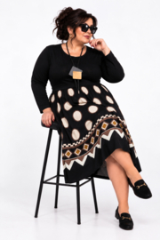 ITALIA MODA katoen/viscose jurk met zakken /stretch