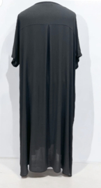 Vincenzo Allocca oversized viscose  A-lijn jurk apart zwart