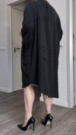 KEKOO design oversized viscose  jurk/tuniek zwart