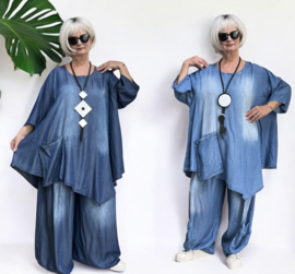 Moonshine  jeans tencel A-lijn tuniek apart /in meerdere kleuren