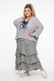 Moonshine oversized  acryl gebreide top met een lichte glans/in meerdere kleuren