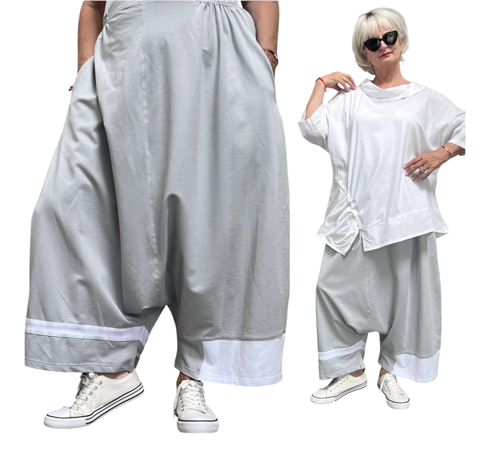 SINNE design..  viscose harembroek stretch/in meerdere kleuren