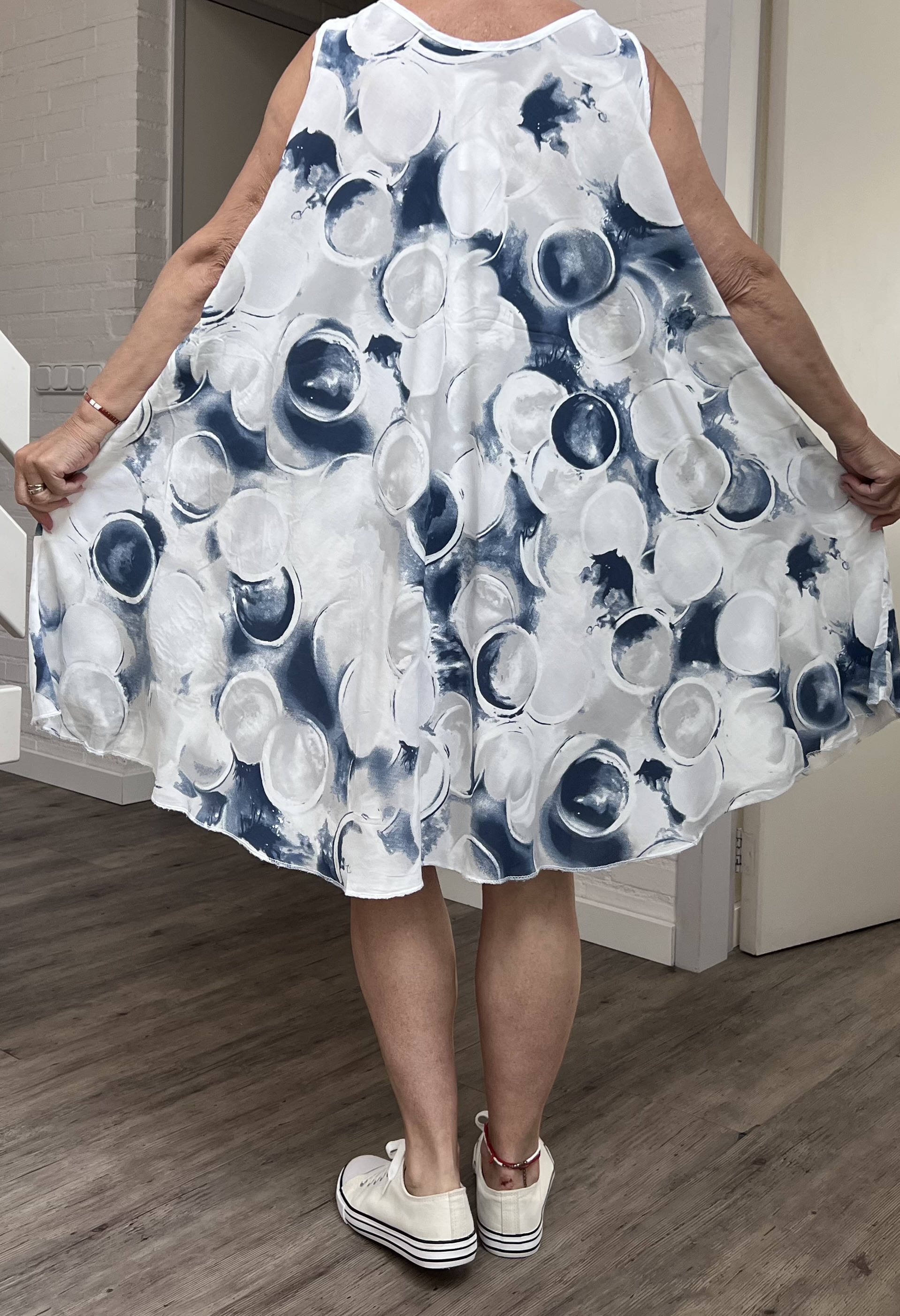 ITALIA oversized viscose A-lijn zomer jurk