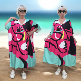 ITALIA MODA oversized visccose zomer jurk apart