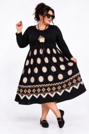 ITALIA MODA katoen/viscose jurk met zakken /stretch