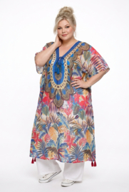 ONE OF A KIND  viscose zomer poncho/tuniek( extra groot)