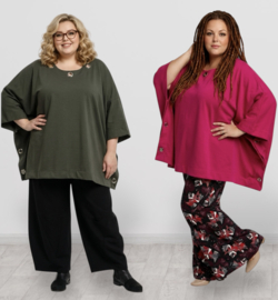 ITALIA MODA  oversized winter katoen tuniek/ poncho stretch /in meerdere kleuren