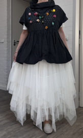 LUUKAA  taft A-lijn top zwart