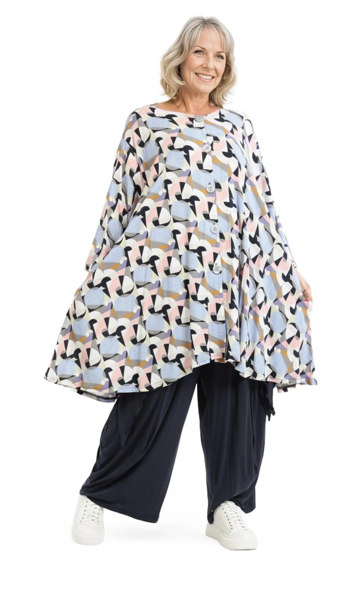 AKH viscose oversized A-lijn blouse/tuniek