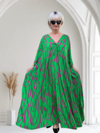 Vincenzo Allocca oversized viscose  BOHO A-lijn jurk apart