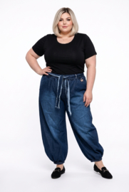 LIVANS katoen  jeans ballonbroek apart/stretch