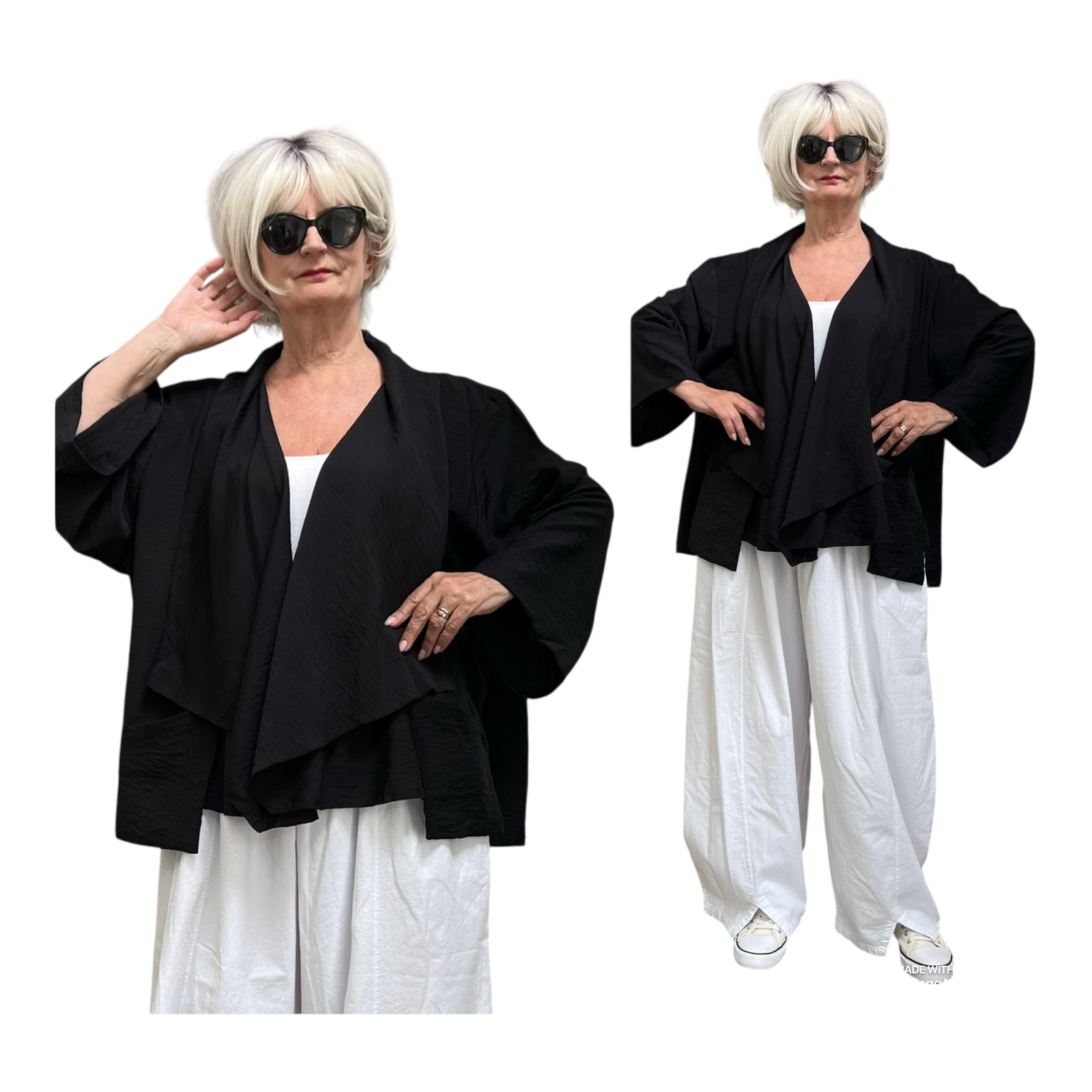 KEKOO design viscose korte blazer/vest