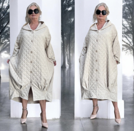 Zedd Plus viscose mantel/jas met capuchon