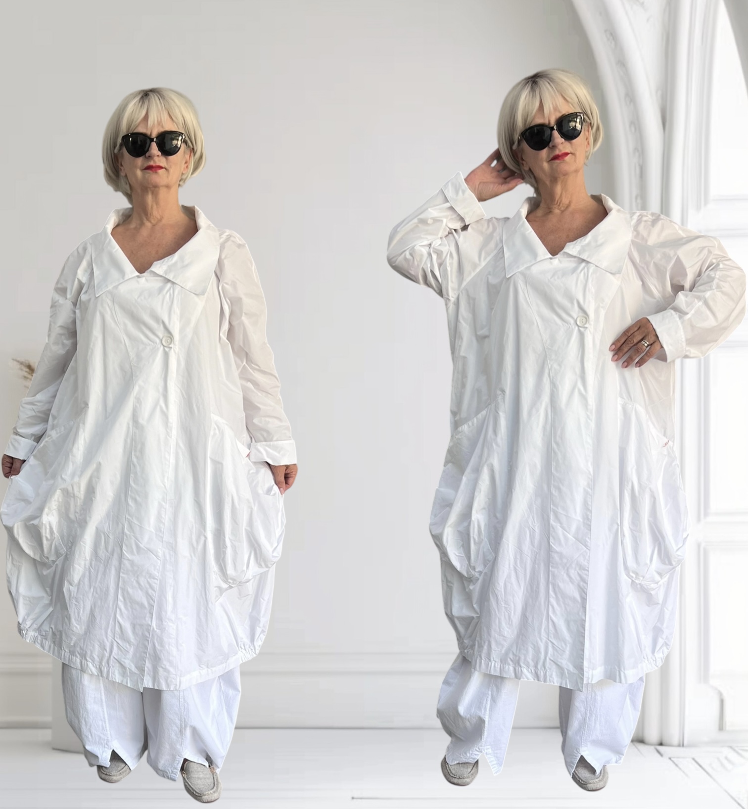 ALYANS oversized waterbestendig tussenjas