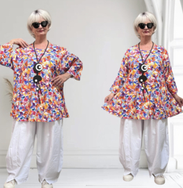 AKH oversized viscose/linnen look A-lijn tuniek apart