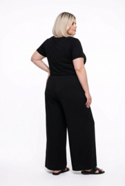 ITALIA MODA viscose wijde broek apart/stretch zwart