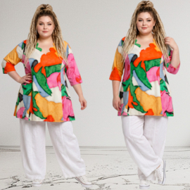 Ophilia viscose A-lijn tuniek  met aparte decolleté stretch