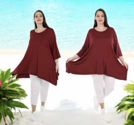 AKH oversized viscose A-lijn tuniek met zakken apart stretch